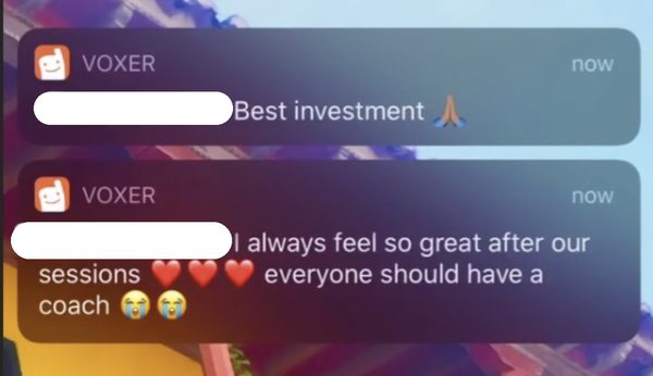 Two message notifications: Best investment. I always feel so great after our sessions, everyone should have a coach.